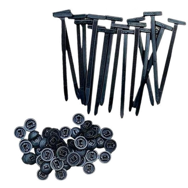 Diamall 20 PCS Nylon Cable Tie Buckle, Self-Locking Ties Holder