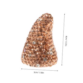 Mikinona Car Devil Horn Decorations 3d Rhinestones Sticker Set Easy Install Car Interior Accessories