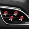 4Pcs Red Mushroom Car Accessories Mushroom Car Air Freshener Vent
