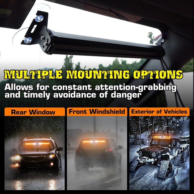 LRTER 2x17.7 Traffic Advisor Strobe Light Bar Strobe Lights w/Remote