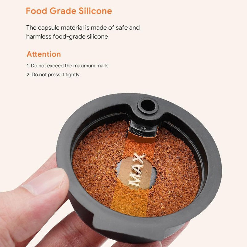Rueable Coffee Pod 220ML with Silicone Lid Refillable Coffee Pods