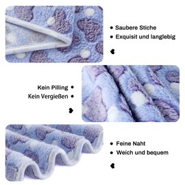 Demigeat Rainbow Love Soft Fleece Blanket, Washable Quilt for Pets, 104 x 76 cm, Pack of 3