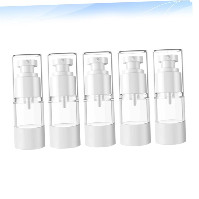 MERRYHAPY Travel-Friendly 5pcs Airless Pump Bottles Refillable Liquid Subpackaging Bottles
