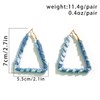 Denim Large Hoop Earrings Cool Jeans Punk Earrings Dennim Geometric