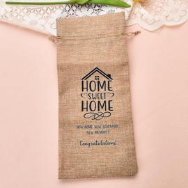 Sisadodo New Home Gifts for Best Friend New Home New Adventures New Memories Wine Bags for Couples First Home Gifts for Family Housewarming Gifts for New Home Wine Gift Bag for Coworkers Neighbors
