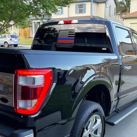 Xinghe for Ford F150 F250 F350 2015-2025 2026, Rear Middle Window American Flag Decals, Matte Black USA Flag Decal for Truck Back Window, for Ford Raptor 2015-2025 Accessories