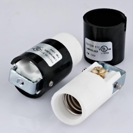 E12 Socket,Ceramic Candelabra Socket E12 Bulb Lamp Holder, Screw Fixing Incandescent LED Light Bulb Holder