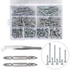 FandWay 360 Pcs M4.2(#8) Zinc Plated Steel Countersunk Head Phillips