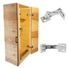 4 Pairs 170 Degree Cabinet Door Hinge, Concealed Hydraulic Adjustable