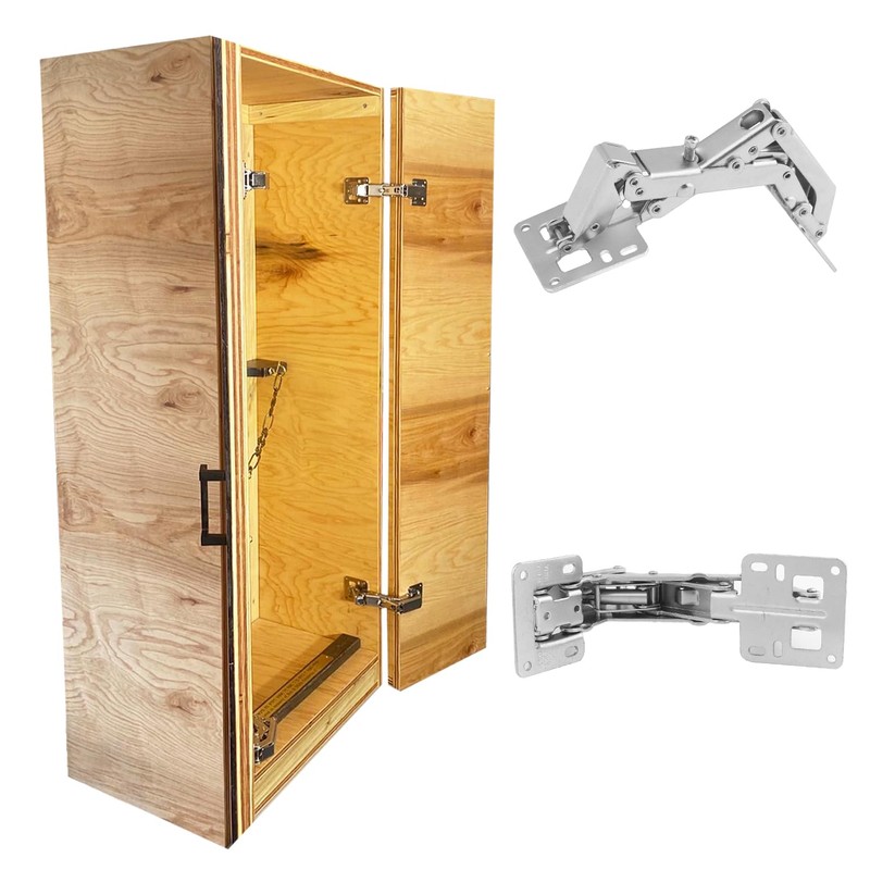 4 Pairs 170 Degree Cabinet Door Hinge, Concealed Hydraulic Adjustable