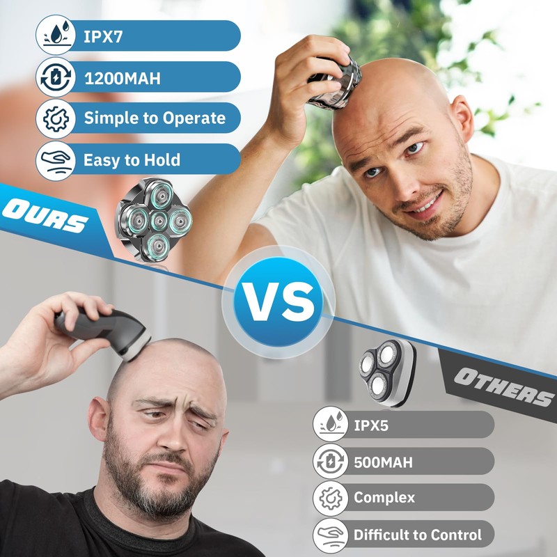 Luctry Head Shavers for Bald Men, Magnetic Electric Razor Hair