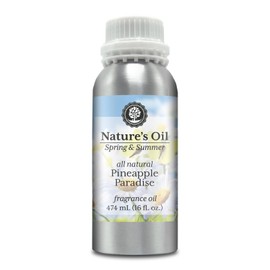Nature's Oil All Natural Pineapple Paradise Fragrance Oil, 16oz, 100% Natural, Phthalate, Paraben, SLS + SLES Free, 100% Vegan, Cruelty Free