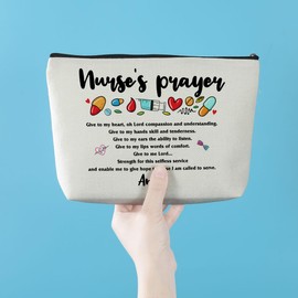 Motivational Nurse Makeup Bag, Nurse Gifts, Nurse Accessories for Work, Nursing School Essentials, Office Gifts for Coworkers Women RN Nurse Practitioner Thank You Birthday Retirement Nurse Day