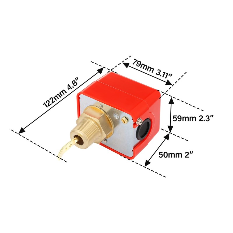 Solimeta Liquid Water Oil Water Flow Sensor Switch Paddle Type