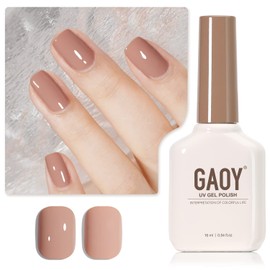 GAOY- Esmalte de uñas en gel marrón nude, 16 ml, esmalte en gel natural para manicura casera DIY, protección UV                                       