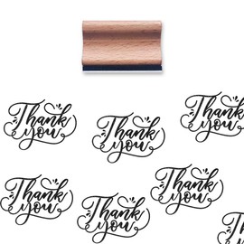 Thank You Rubber Stamp, 1-1/3 Medium Stamp for Scrapbooking Card Making Crafting