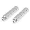X AUTOHAUX Pair Stripe Cylinder Axle Foot Pegs for BMX
