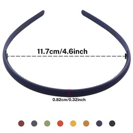 Plain Headband with Teeth, Pack of 8 Hair Bands for Women, Men and Girls, Hairs Accessories and Supplies - Multi