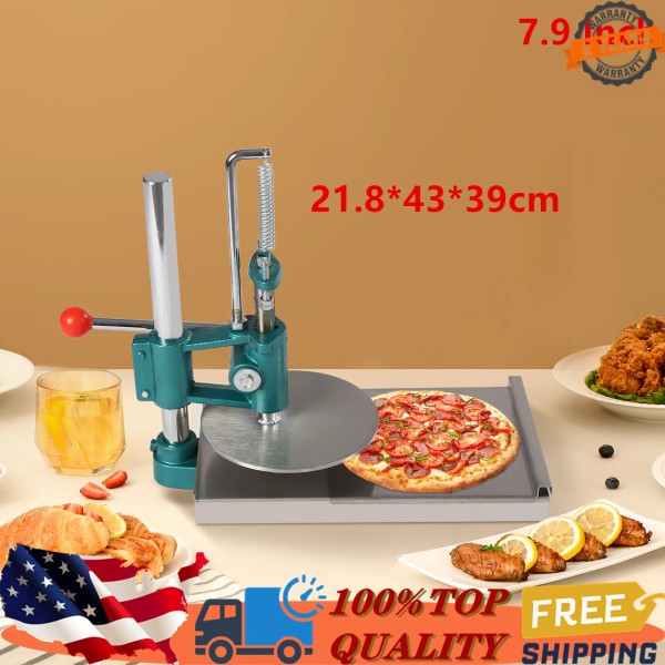 Unbranded 7.9" Mannual Pizza Dough Press Machine Stainless Auto-rebound Pizza