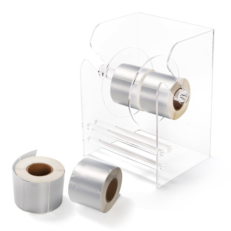 Lawei Adjustable Label Dispenser, 3 Disks Acrylic Label Dispenser Sticker