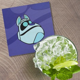 Unbranded Puppy Dog Pals Cartoon ARF 4'' X 4'' Square Wooden Coaster