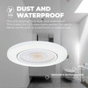 Ledvion LED Downlights, White, 5 W, IP65, CCT, COB, Diameter