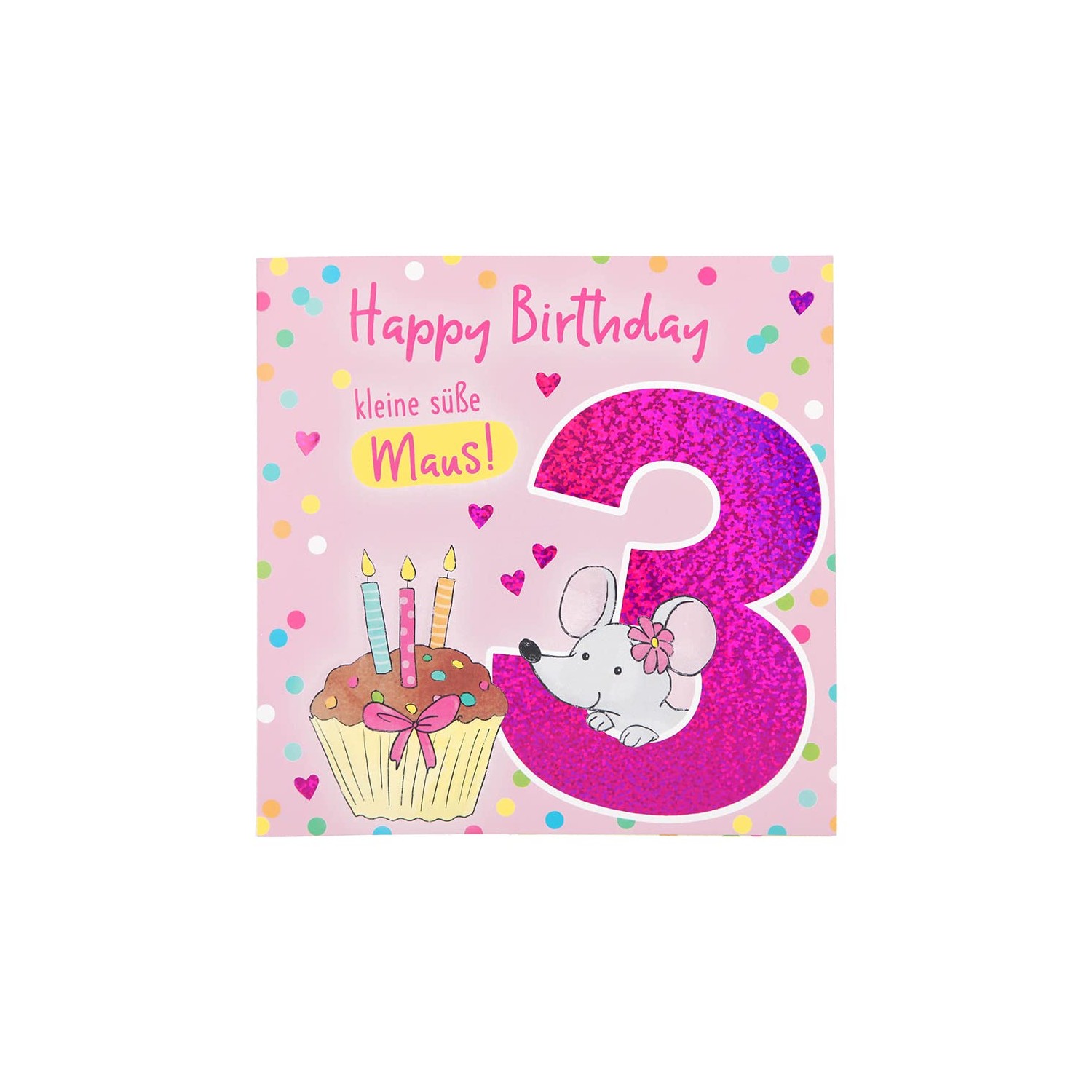 Biglietto Musicale Per 3° Compleanno - Depesche 11515-005 Con Canzone E Busta, Formato 15,5x15,5 Cm
