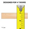 3/4" Panel Sliding Door Track - 48" Black Plastic Upper