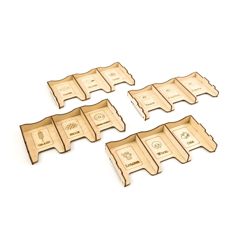 Gaming Trunk Organizer for Catan 5th Edition. Settlers Organizer (Natural)
