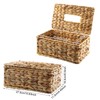 Water Hyacinth Face, Rattan Tissue Box, 27.5 x 11.3 x