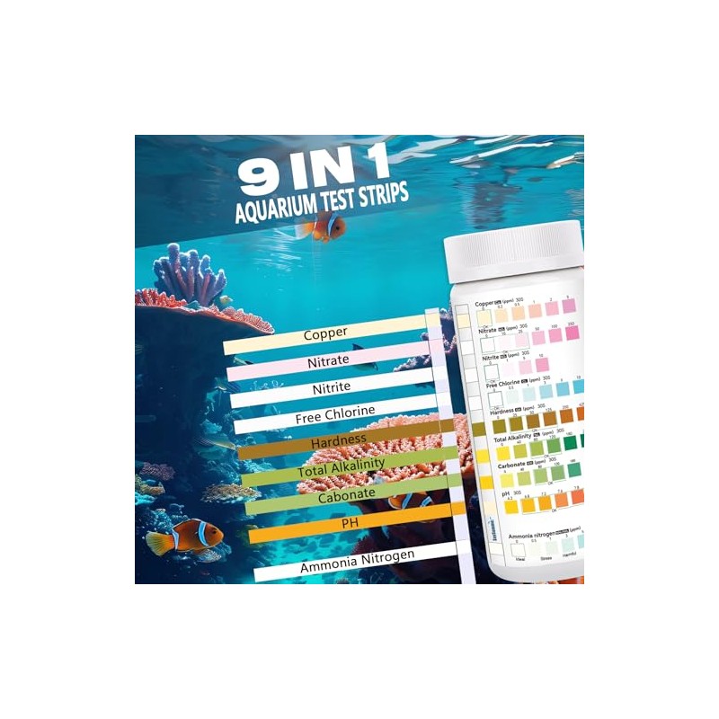 Tiras de prueba de acuario para tanque de peces: tiras