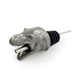 Jurassic Park T-rex Wine Pourer - Stainless Steel Pour Spout Fits Standard Wine Bottles - By Surreal Entertainment
