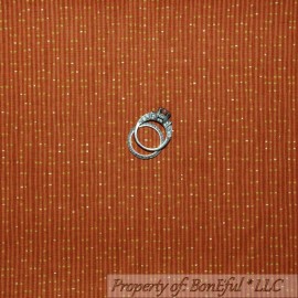 Signature BonEful FABRIC FQ Cotton Quilt Orange Gold S Stripe Dot Blender Harvest Metallic