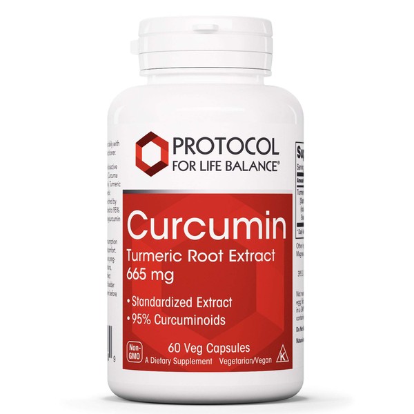 Protocol Curcumin 665mg - Turmeric Root Extract - 60 Veg Caps