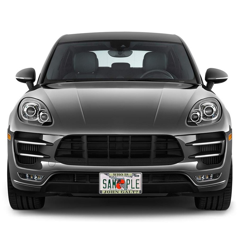 Fastasticdeals Metal Insert License Plate Frame Who is John Galt