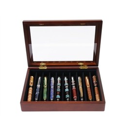 Stained Mahogany Display - 10 Pens
