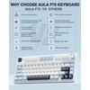 AULA F75 75% Wireless Mechanical Keyboard, Hot Swappable Creamy Keyboard,