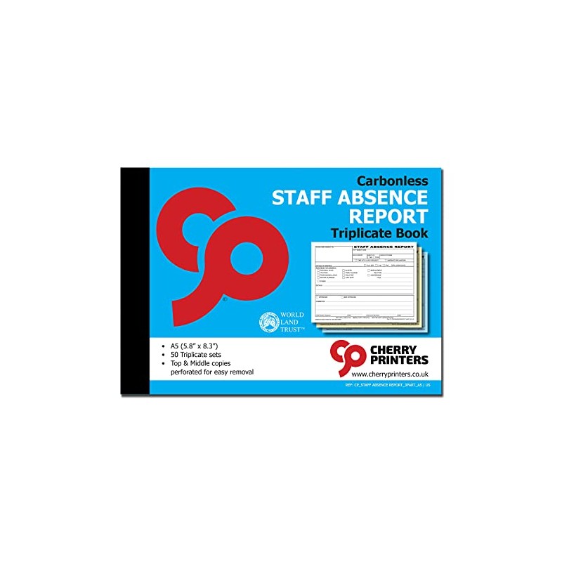 Cherry Staff Absence Report for Schools 3pt (5.8 inches x