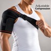 Adjustable Shoulder Support Brace with Detachable Silicone Pad, Compression Sleeve