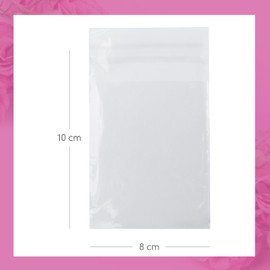 Decoraparty 100 Bustine Trasparenti 8 x 10 cm - Sacchettini Rettangolari con Chiusura Adesiva Richiudibili Made in Italy in ppl Polipropilene per Confetti, Bomboniera, Battesimo, Comunione Matrimonio