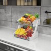 Dorhors Fruit Basket for Kitchen, 2 Tier Fruit Bowl,Kitchen Counter