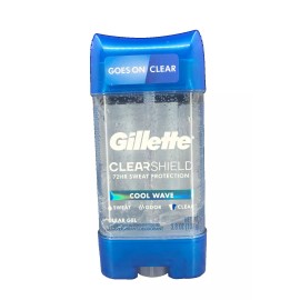 Gillette Deodorant Gillette Cool Wave 72HR Sweat Protection Goes On Clear 3.8 oz   (NWOB)