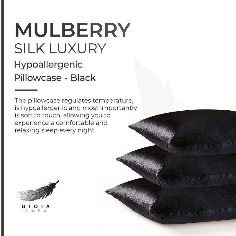 Gioia Casa Luxury Pillowcase - 100% Pure Mulberry Silk on