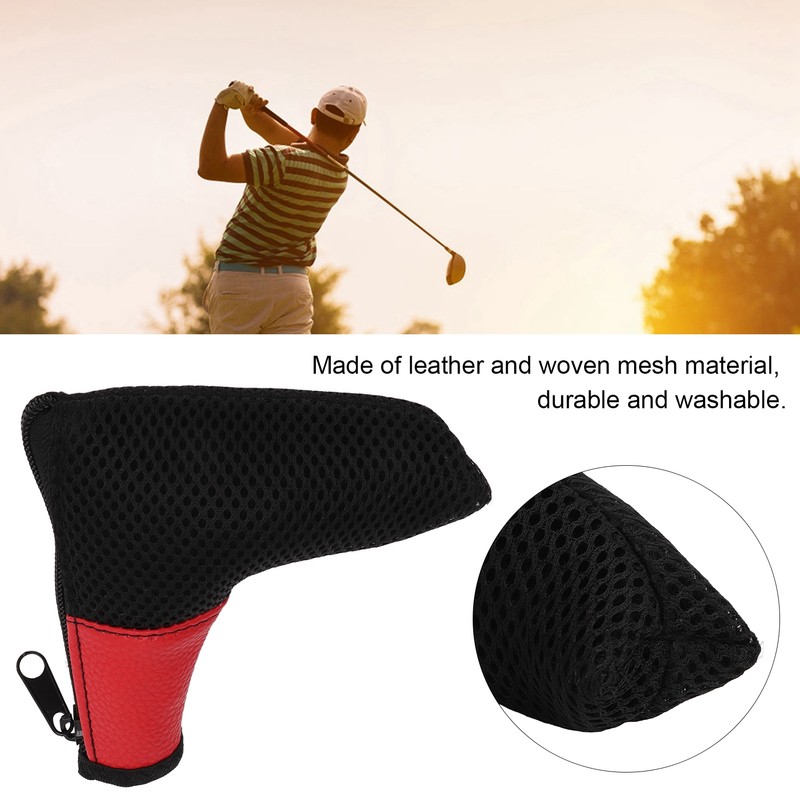 L Shaped Mesh Golf Head Cover Golf Club Putter Headcover