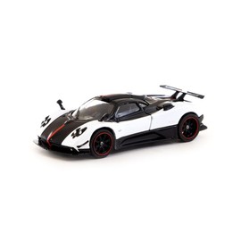 Pagani Zonda Cinque Bianco Benny White and Black Global64 Series 1/64 Diecast Model Car by Tarmac Works T64G-TL021-WH