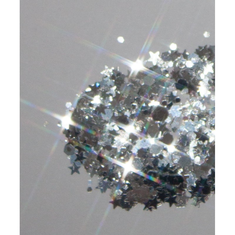 Platinum Biodegradable Chunky Glitter // Karizma Beauty Silver Face Glitter