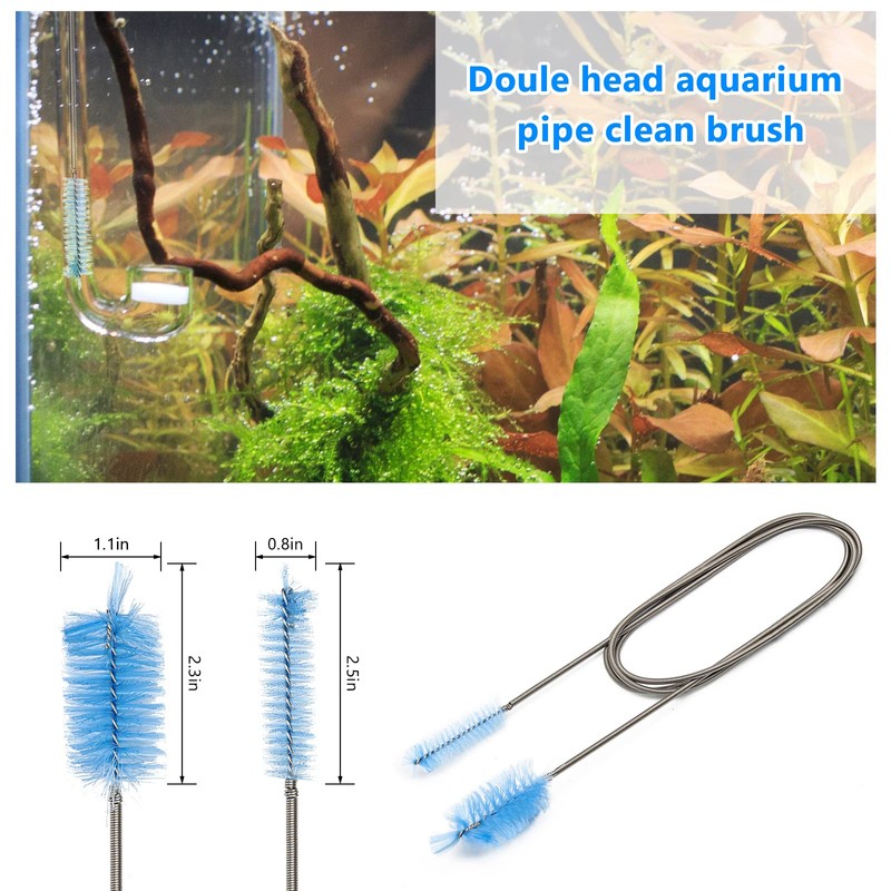 Extra Long Aquarium Aquascaping Tools Kit 8 in 1, Liveek