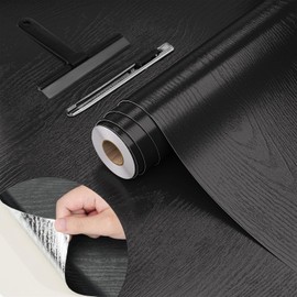 WADILE Peel and Stick Wood Grain Wallpaper 15.7"x78.7" Waterproof Self Adhesive Contact Paper for Kitchen Backsplash Countertops Furniture Cabinets Walls – Removable Vinyl with Free Knife & Squeegee