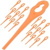 SPARES2GO Plastic Blades Compatible with Lidl Florabest Parkside Grass Trimmer