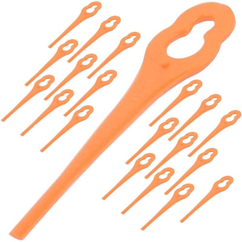 SPARES2GO Plastic Blades Compatible with Lidl Florabest Parkside Grass Trimmer